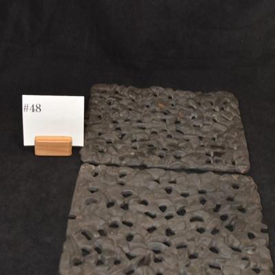 Vintage JENN AIR Cast Iron Lava Rock Grates, No Handles