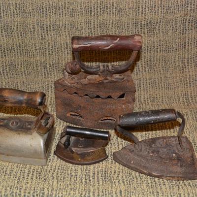 Lot of Antique/Vintage Clothes Irons