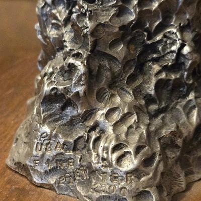 Fine Pewter Bucking Horse Sculpture