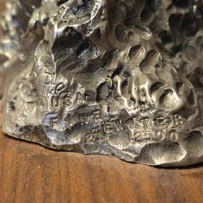 Fine Pewter Bucking Horse Sculpture