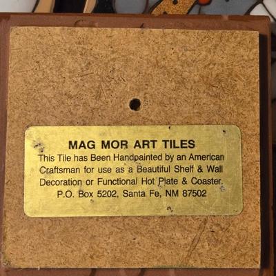 Mag Mor Handpainted Art Tiles - Cowboys