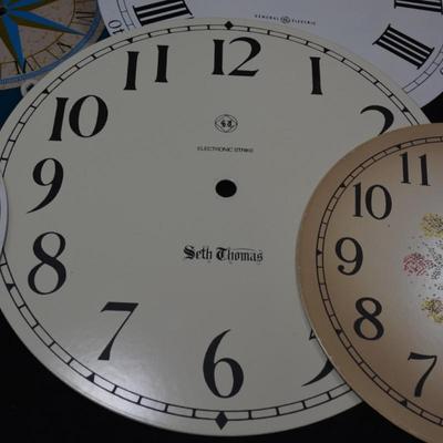 Lot of Clock Faces 10”- 7.5”