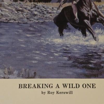 'Breaking a Wild One' by Roy Kerswill - Limited Edition with Paperwork on the Back