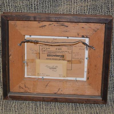 Land of the Brave Framed Oil Painting 1977 Louise B. John 12”x10”
