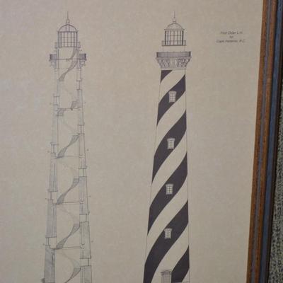 Framed First Order L.H. for Cape Hatteras N.C. Print