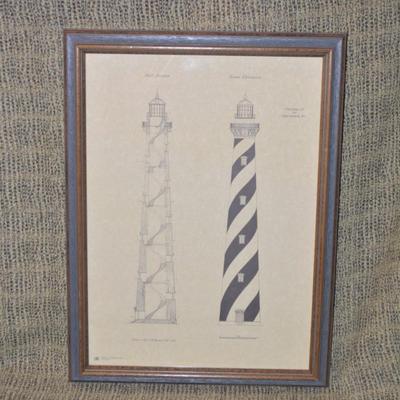 Framed First Order L.H. for Cape Hatteras N.C. Print