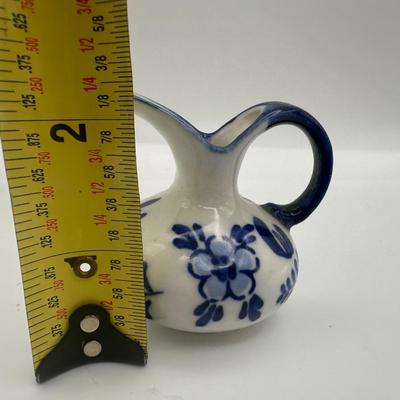 Vintage Delft Blue Hand Painted Pitchers