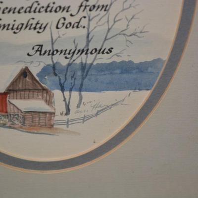 Framed & Matted Virginian Quote Print Signed 13.75”x10.5”