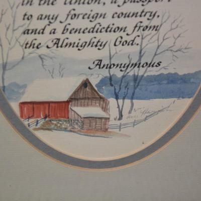 Framed & Matted Virginian Quote Print Signed 13.75”x10.5”