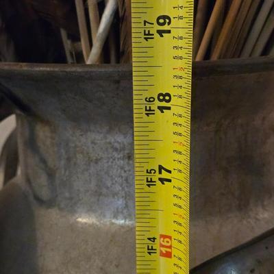 Antique "20 Liquid Qrts" Milk Can with Lid Attached