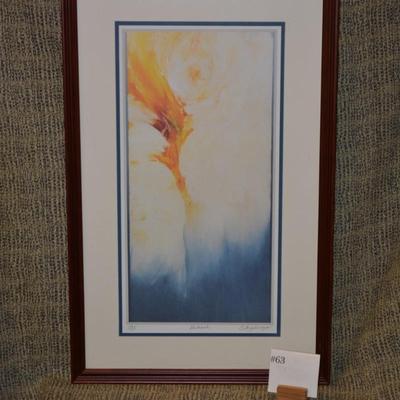 Framed & Matted Shekinah Print 199/250 Signed Esther Kniss ‘49 Augsburger