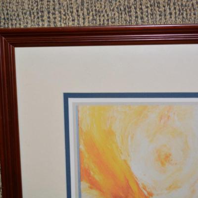 Framed & Matted Shekinah Print 199/250 Signed Esther Kniss ‘49 Augsburger