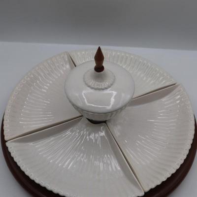 Whittier Potteries Lazy Susan Relish Dish