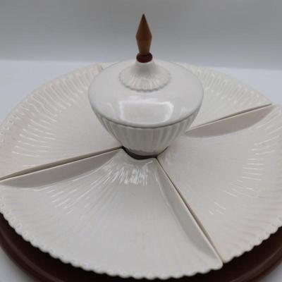 Whittier Potteries Lazy Susan Relish Dish