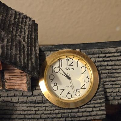 Small Resin Tabletop Cabin Clock
