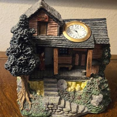 Small Resin Tabletop Cabin Clock