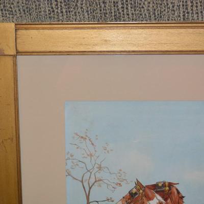 Framed & Matted George H. Harrington Stagecoach Print 37.5”x26”
