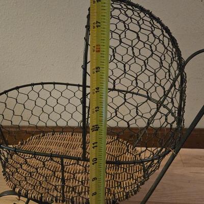 Vintage Chicken Wire Baby Doll Pram