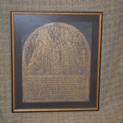 Framed & Matted Oxford John and Mary Rixman Wall Hanging 28.5”x25”