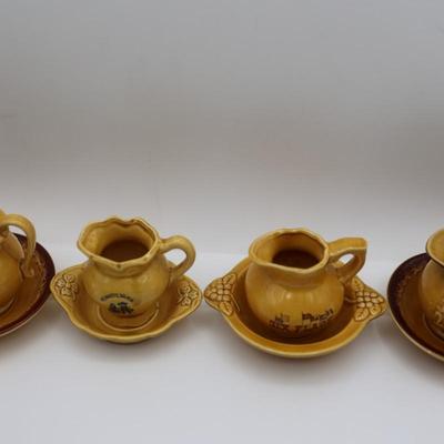 Vintage Mini Collectible Ceramic Pitcher & Saucer Sets