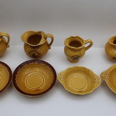 Vintage Mini Collectible Ceramic Pitcher & Saucer Sets