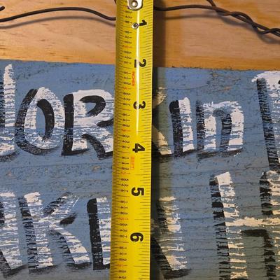 "No Working During Drinkin Hour" Handpainted Wood Sign