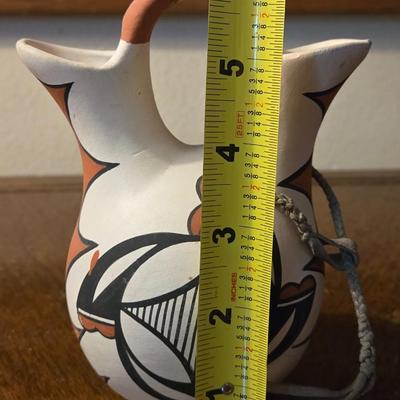 Pueblo Wedding Vase signed by GLORIA HOLGUIN of the Tiqua Tribe