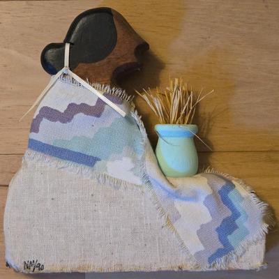 Pueblo Handpainted Native American Wood Sculpture