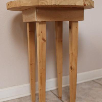 Raw Wooden Side Table