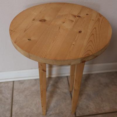Raw Wooden Side Table