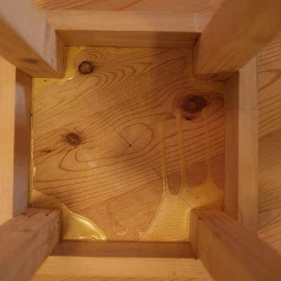 Raw Wooden Side Table