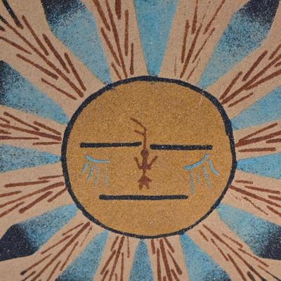 Native American Sun Sand Painted