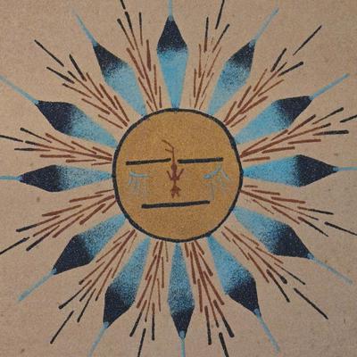 Native American Sun Sand Painted