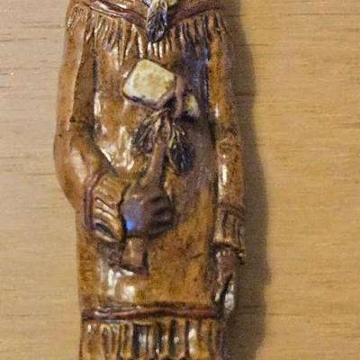 (3) Little Ganz Cactus and a Native American Chief Ornament