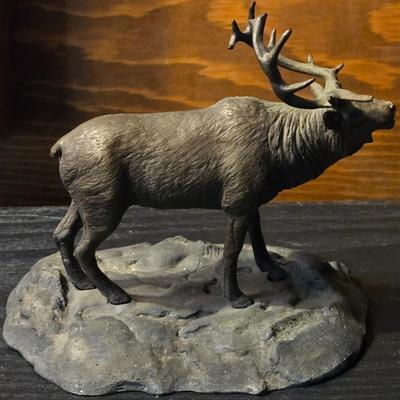 Bronze Bull Elk Statue by M. RILEY AUSTIN