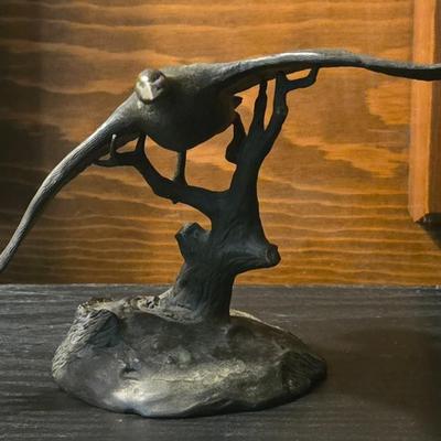 Bronze Flying Goose Sculpture by M. RILEY AUSTIN