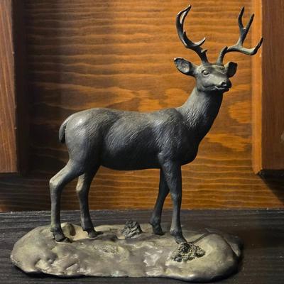 Bronze Stag Sculpture by M. RILEY AUSTIN