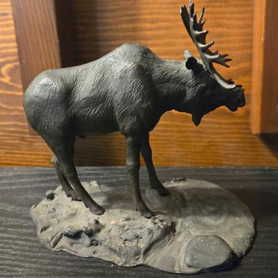 Bronze Moose Sculpture by M. RILEY AUSTIN