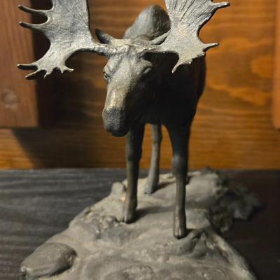 Bronze Moose Sculpture by M. RILEY AUSTIN