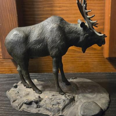 Bronze Moose Sculpture by M. RILEY AUSTIN