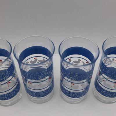 Libbey Hen Duck Drinking Glasses (4)