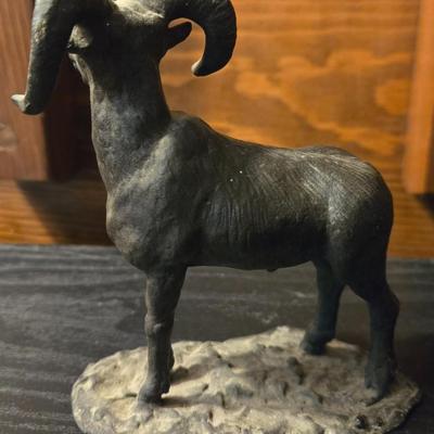 Bronze Ram Sculpture by M. RILEY AUSTIN