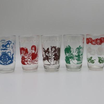 Vintage Swanky Swigs Glass Kiddie Cups