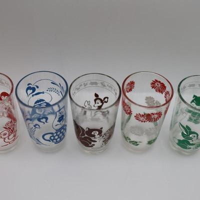 Vintage Swanky Swigs Glass Kiddie Cups