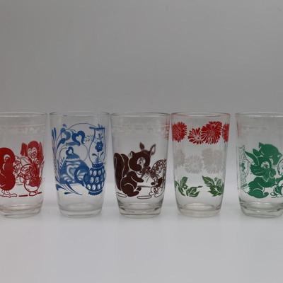 Vintage Swanky Swigs Glass Kiddie Cups