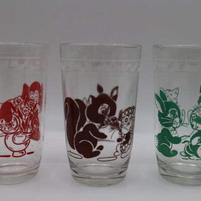 Vintage Swanky Swigs Glass Kiddie Cups