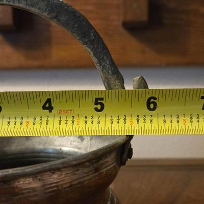 Small Copper and Iron Handle Pot