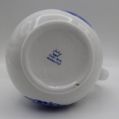 Delft Blue Hand Painted Pitcher and Saucer