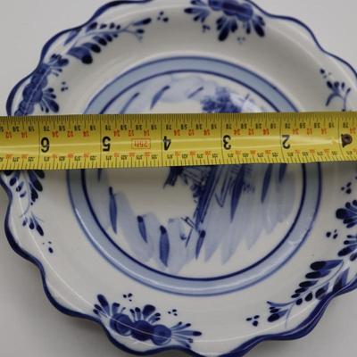 Delft Blue Hand Painted Pitcher and Saucer