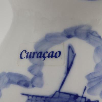 Delft Blue Hand Painted Pitcher and Saucer